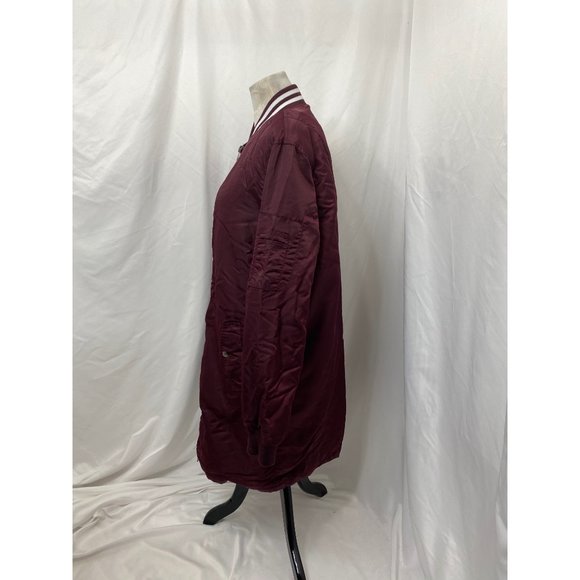 Men’s size Medium Forever 21 long maroon bomber ja - Picture 5 of 8